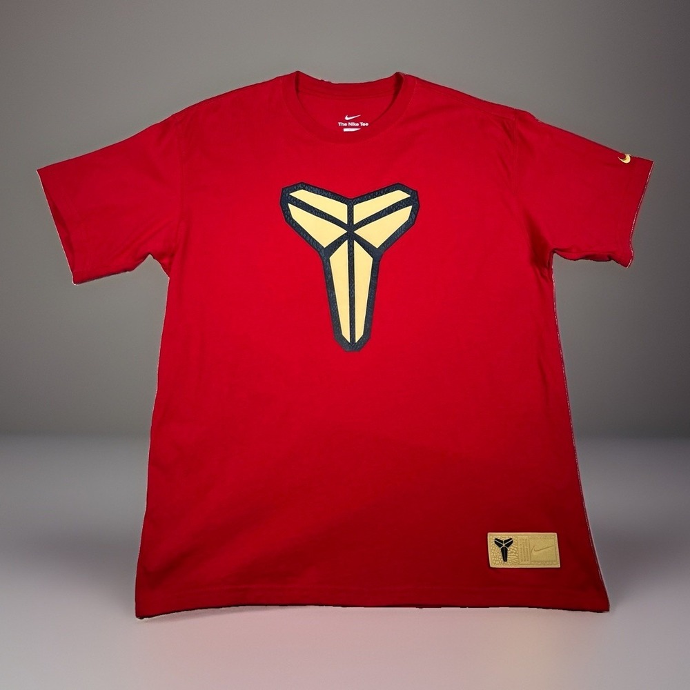 Kobe Bryant Nike Max90 Basketball T Shirt Men's M Loose Red Sheath Logo S/S *EUC